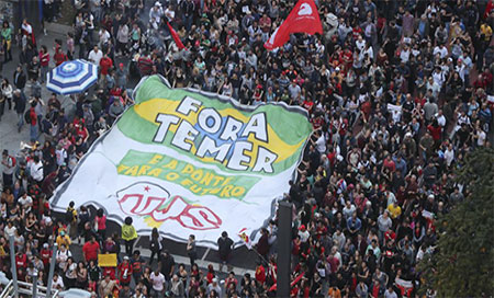 protestas en Sao Paulo Miles de brasileños exigen elecciones generales anticipadas